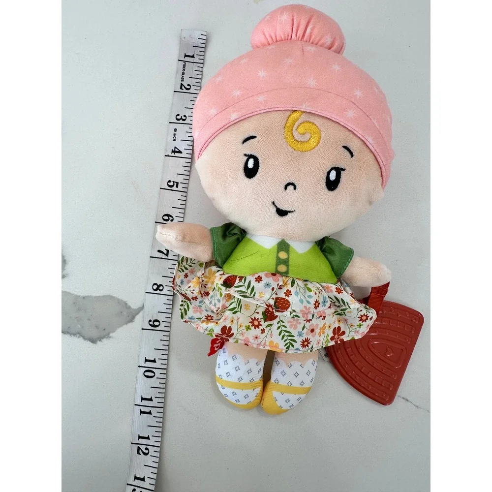 Fisher-Price My First Doll Plush‎ Baby Toy Floral Skirt Red Teether
